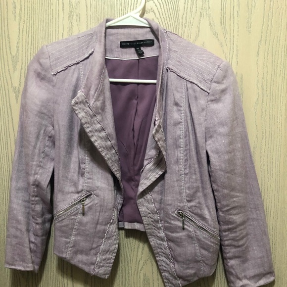 White House Black Market Jackets & Blazers - WHBM Light Purple 3/4 Sleeve Jacket Size 00